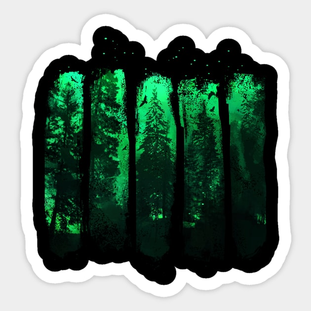 Green Trees Sticker by Area31Studios